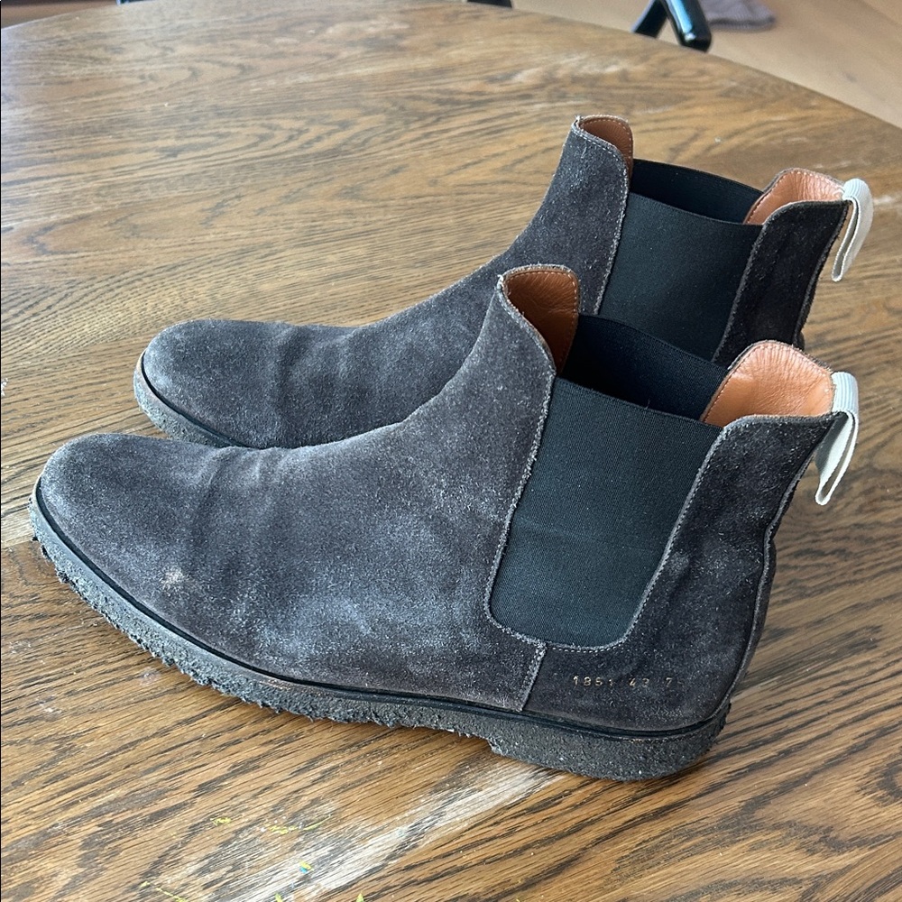 Common Projects Dark Brown Suede Chelsea Boots